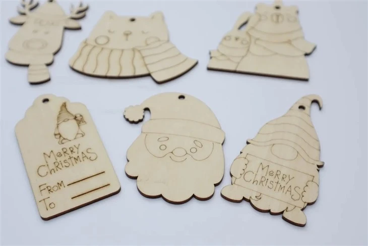 Wooden Christmas Tree Decor
